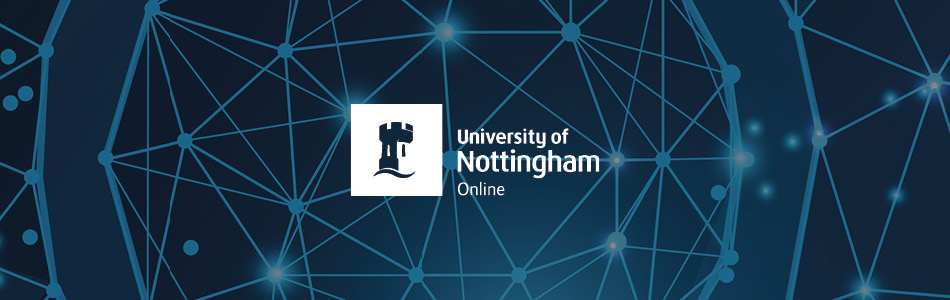 University of Nottingham Online graphic, featuring the university logo
